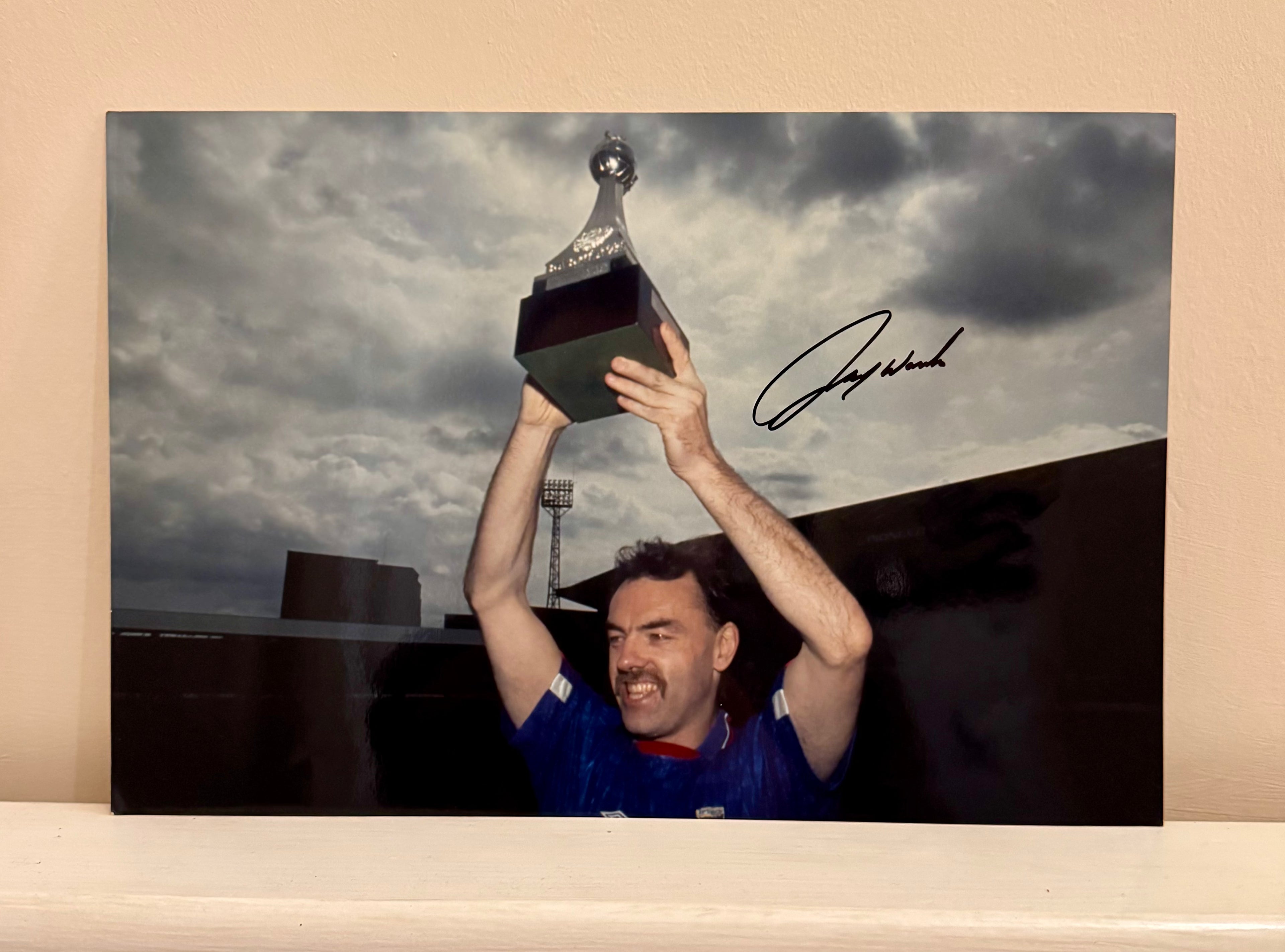 Signed John Wark Ipswich Town Photo