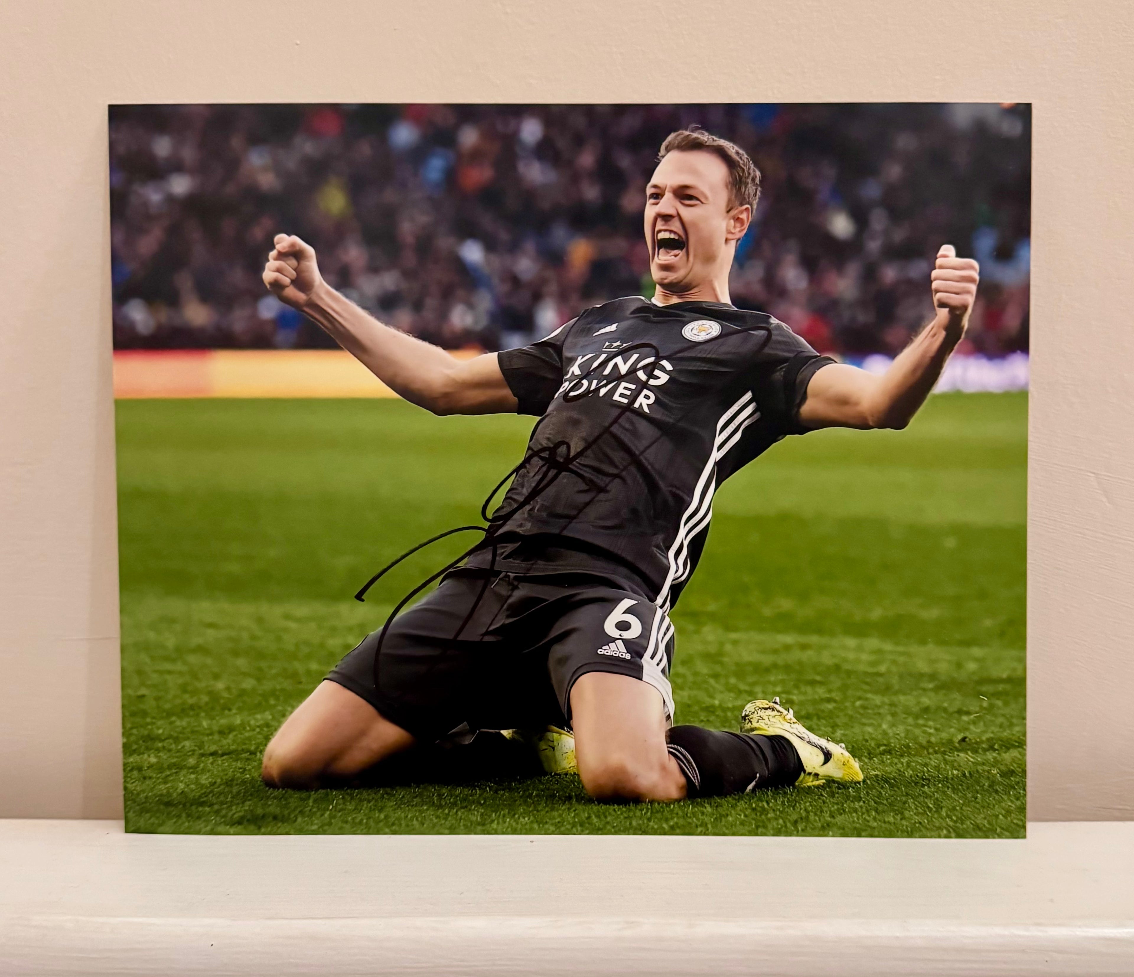 Signed Jonny Evans Leicester City Photo