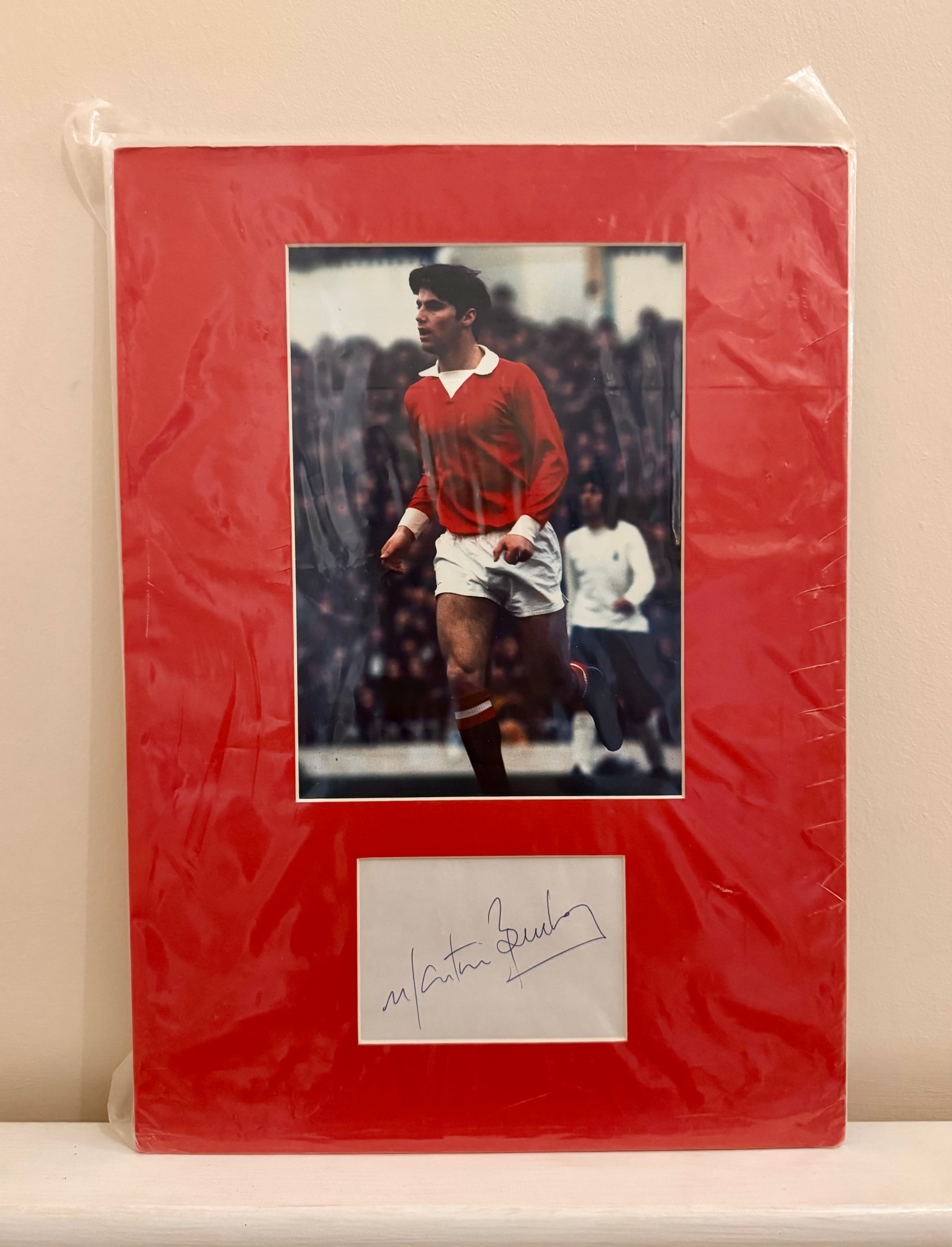 Signed & Mounted Martin Buchan Manchester United Piece
