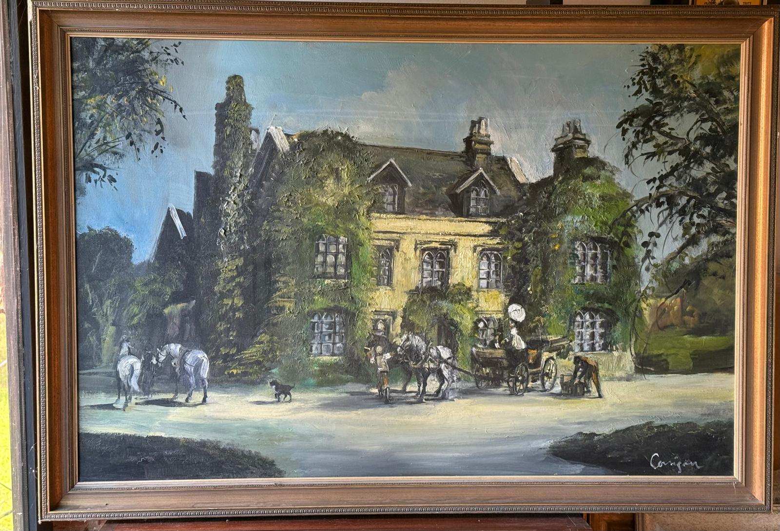 Oil Painting of Holbeache House Staffordshire