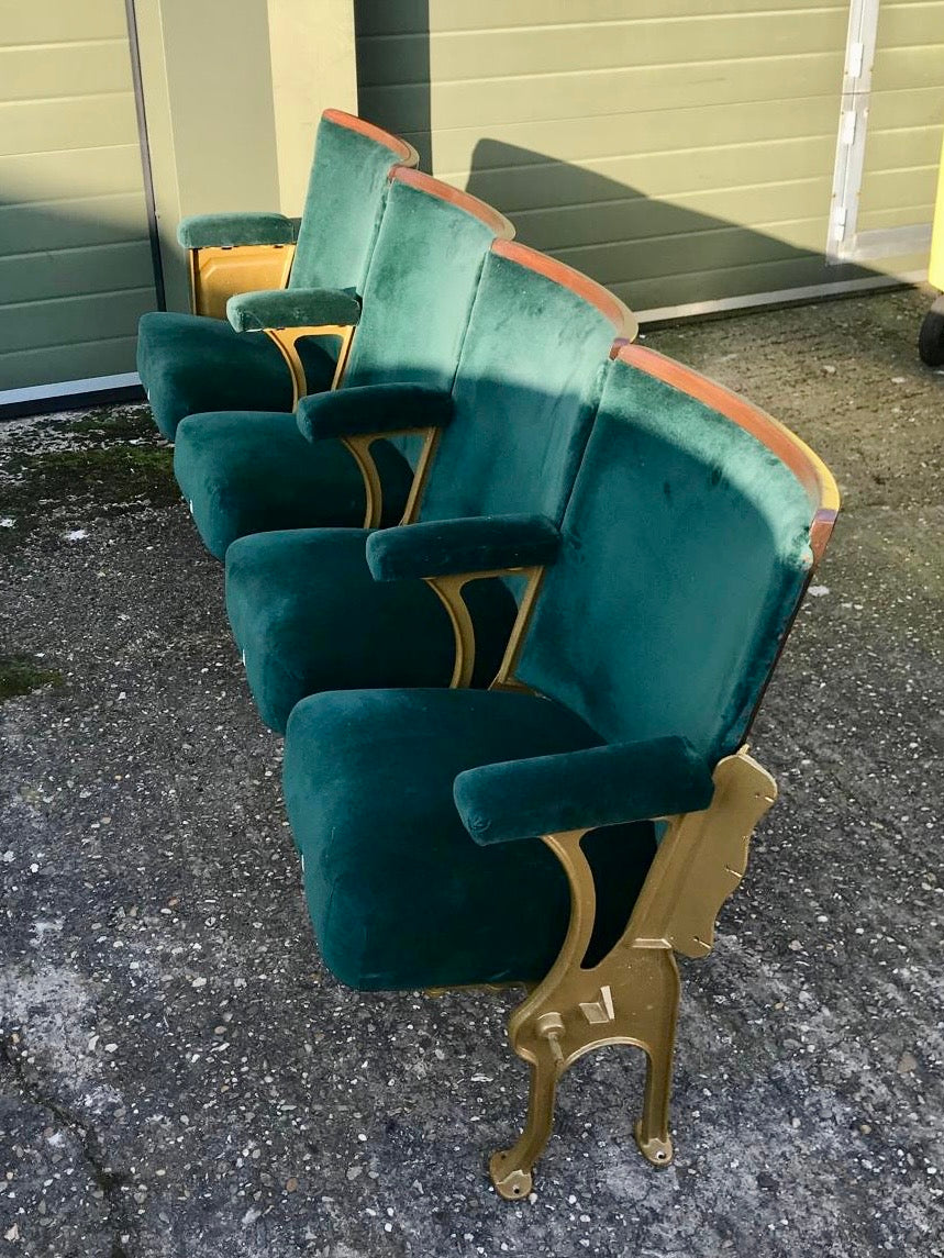 4x Original 1950s Theatre Seats